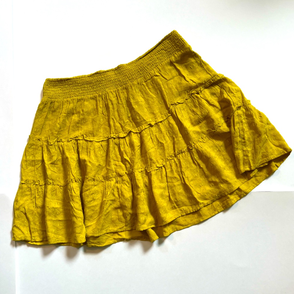 Forever 21 A line Mini Mustard Yellow Skirt